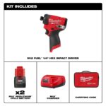 Milwaukee 3453-22 M12 FUEL 1/4" Hex Impact Driver Kit - Image 6