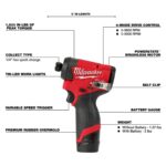 Milwaukee 3453-22 M12 FUEL 1/4" Hex Impact Driver Kit - Image 3
