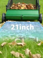 Garvee 21-Inch Push Lawn Sweeper – 4-Brush System, 3.5 cu.ft. Hopper - Image 5