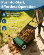 Garvee 21-Inch Push Lawn Sweeper – 4-Brush System, 3.5 cu.ft. Hopper - Image 4