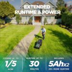 18" 20V Cordless Self-Propelled Lawn Mower | 2x5Ah | Brushless - Image 2